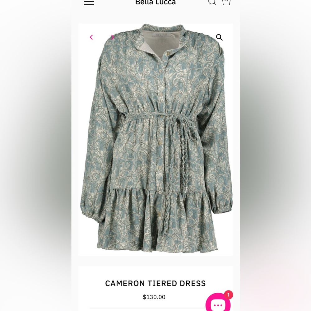 bishop + young Cameron tiered dress- NWT-retail 132